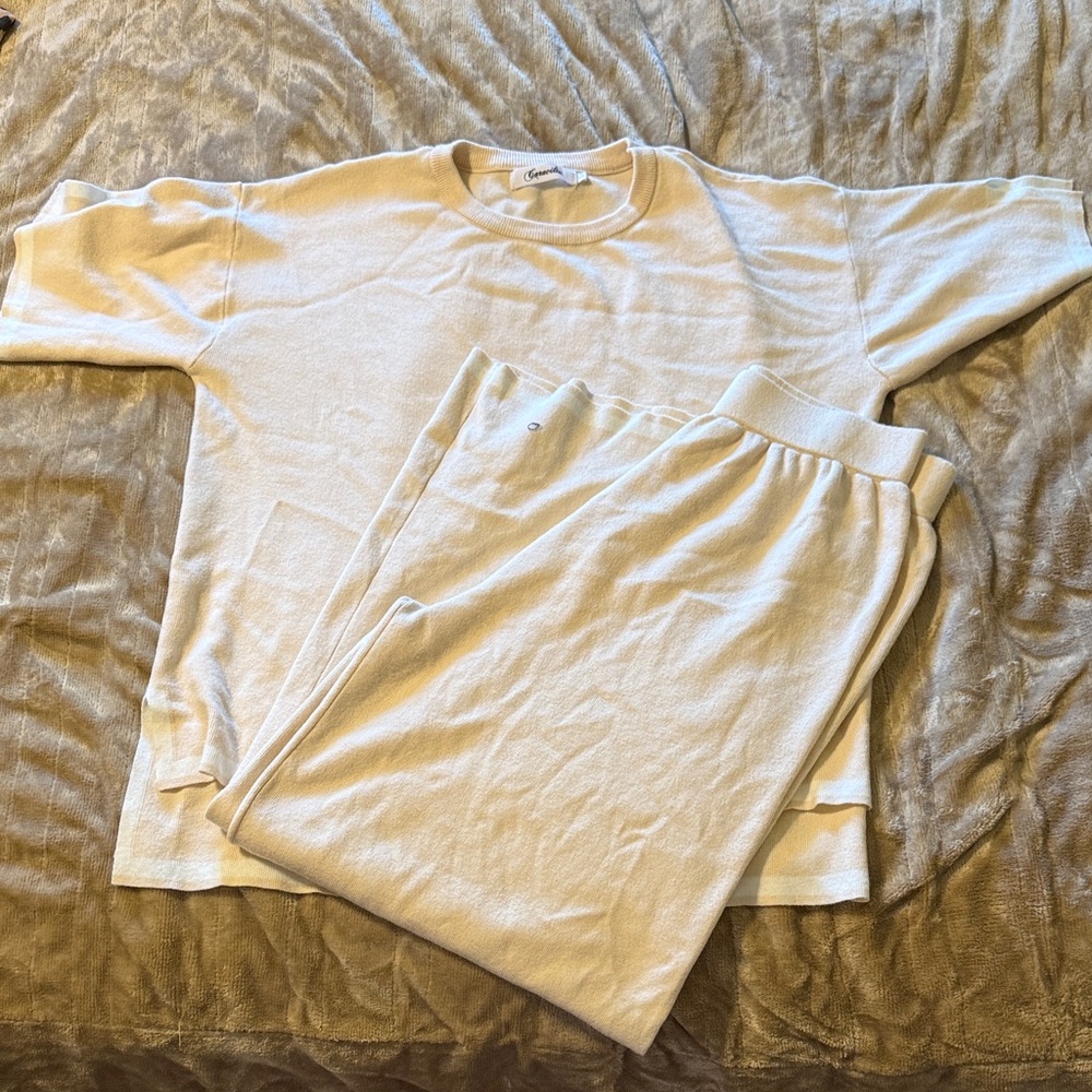 Cream Loungewear Set